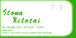 ilona milotai business card